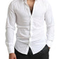 Dolce & Gabbana Elegant Slim Fit White Cotton Dress Shirt