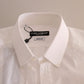 Dolce & Gabbana Elegant Slim Fit White Cotton Dress Shirt