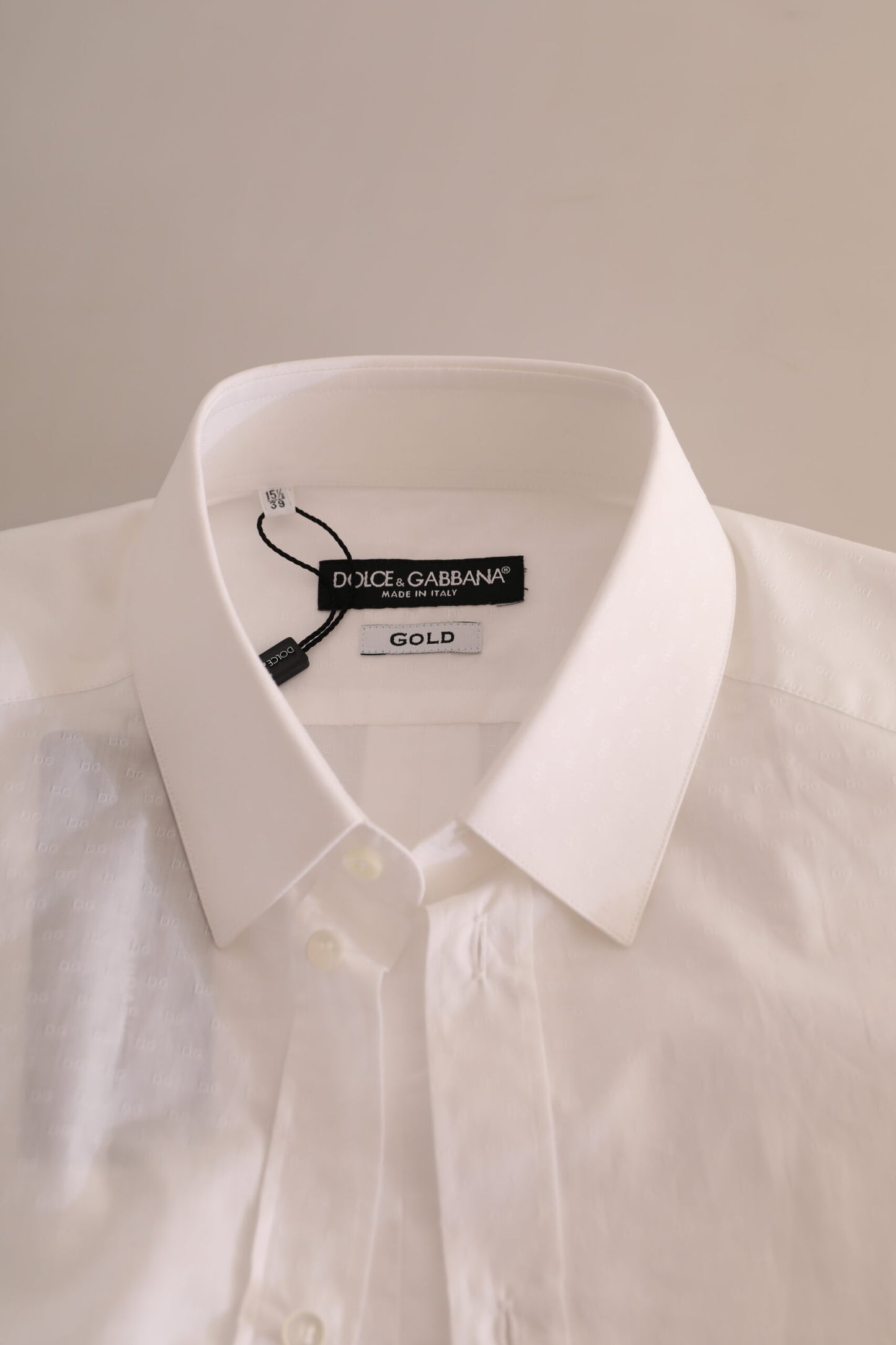 Dolce & Gabbana Elegant Slim Fit White Cotton Dress Shirt