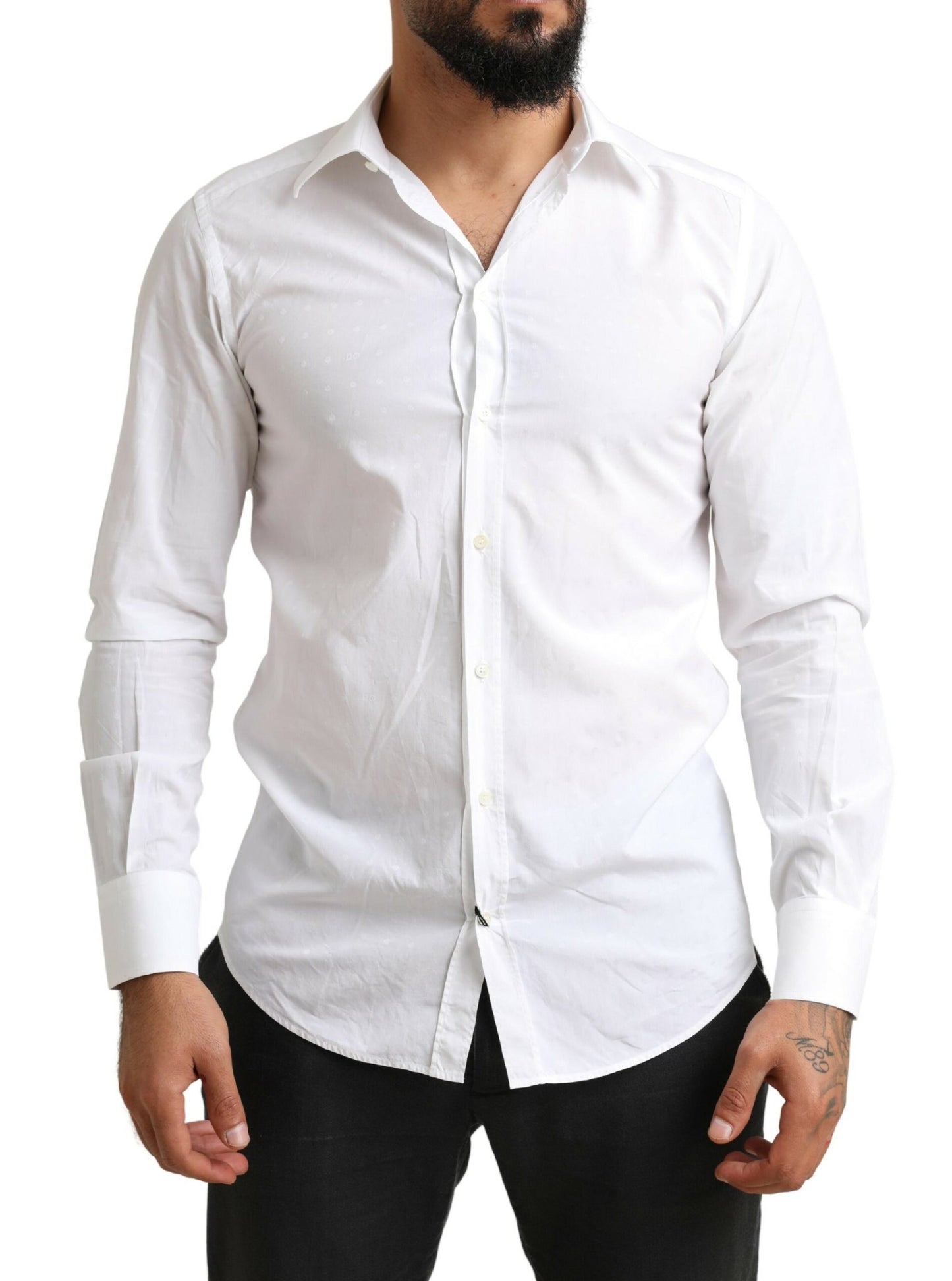 Dolce & Gabbana Elegant White Slim Fit Dress Shirt