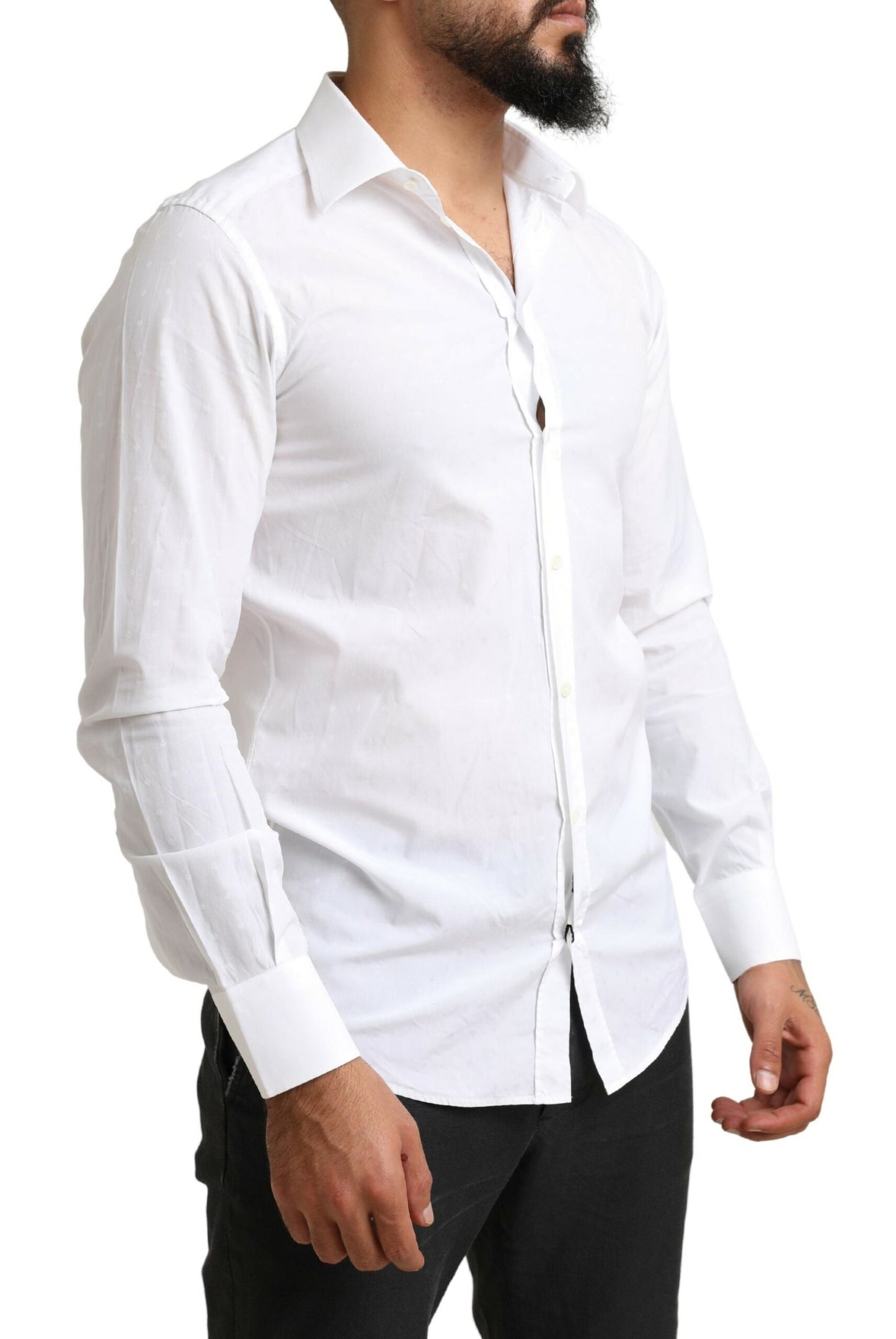 Dolce & Gabbana Elegant White Slim Fit Dress Shirt