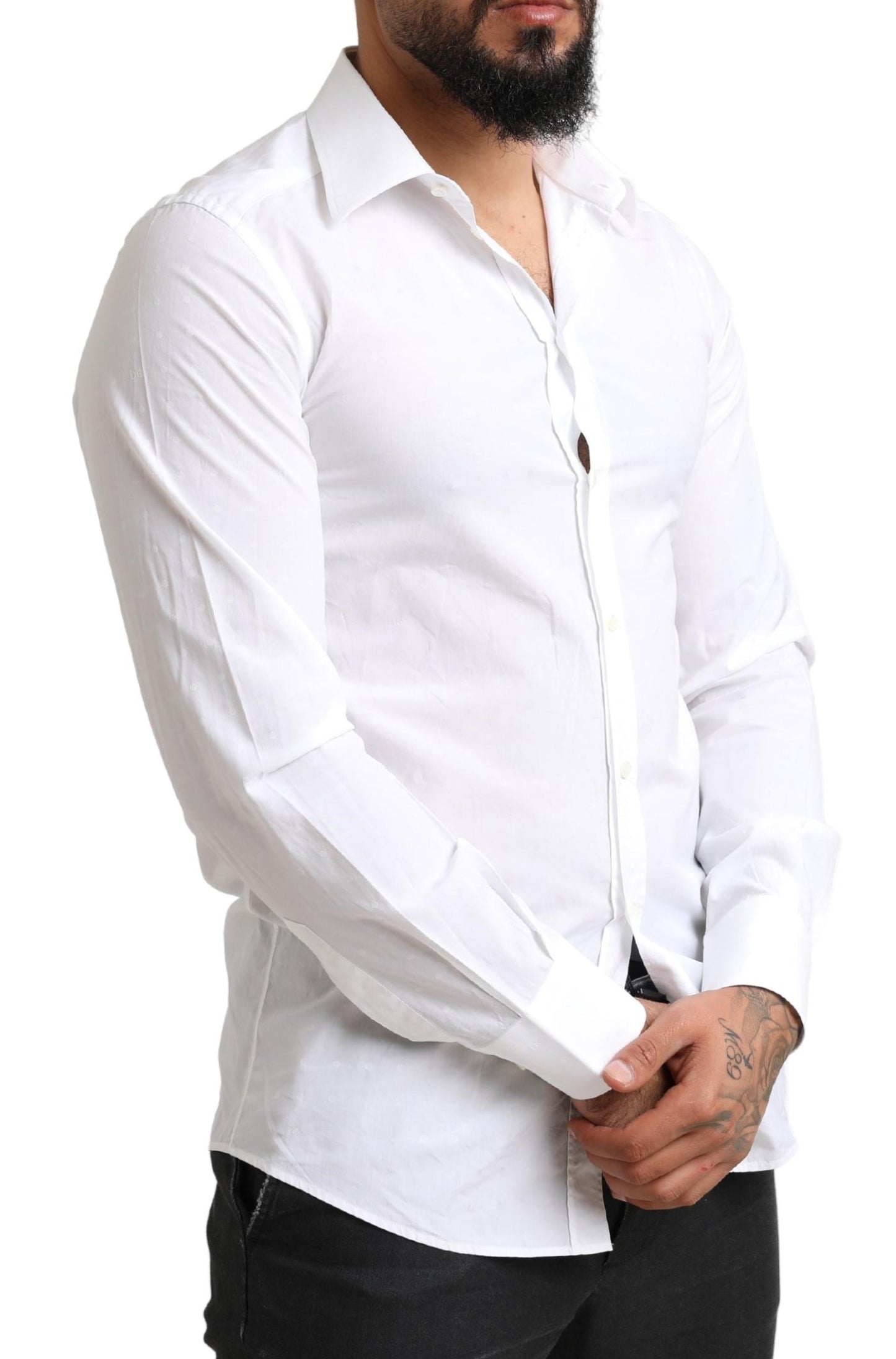 Dolce & Gabbana Elegant White Slim Fit Dress Shirt