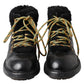 Dolce & Gabbana Elegant Shearling Style Men's Leather Boots