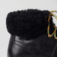 Dolce & Gabbana Elegant Shearling Style Men's Leather Boots