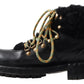 Dolce & Gabbana Elegant Shearling Style Men's Leather Boots