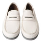 Dolce & Gabbana Elegant Light Grey Leather Loafers