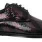 Dolce & Gabbana Elegant Sequin Embellished Derby Shoes