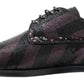 Dolce & Gabbana Elegant Sequin Embellished Derby Shoes