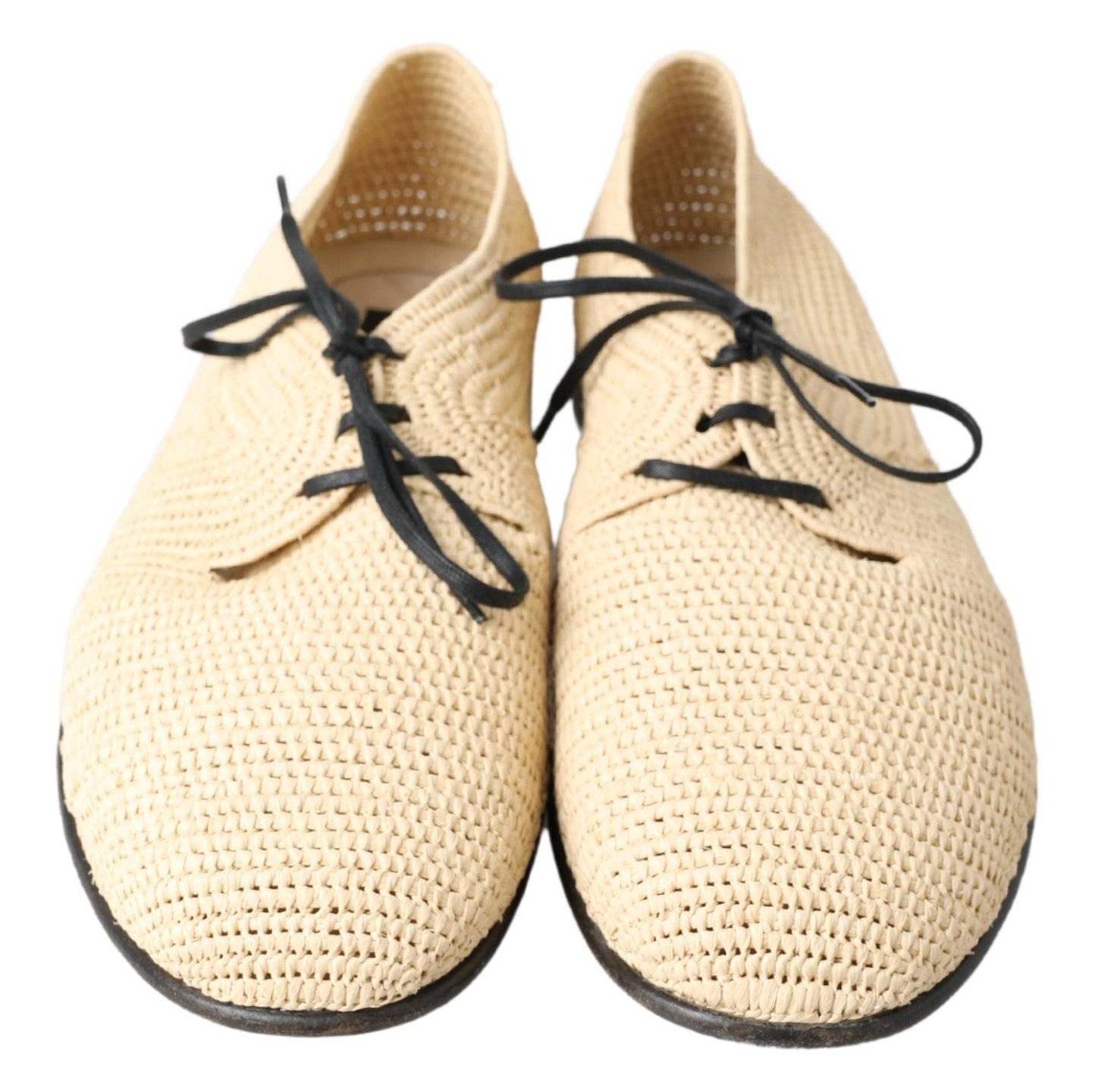 Dolce & Gabbana Chic Beige Derby Lace-Up Casual Men's Shoes