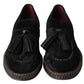 Dolce & Gabbana Chic Black Suede Espadrille Sneakers