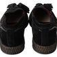 Dolce & Gabbana Chic Black Suede Espadrille Sneakers