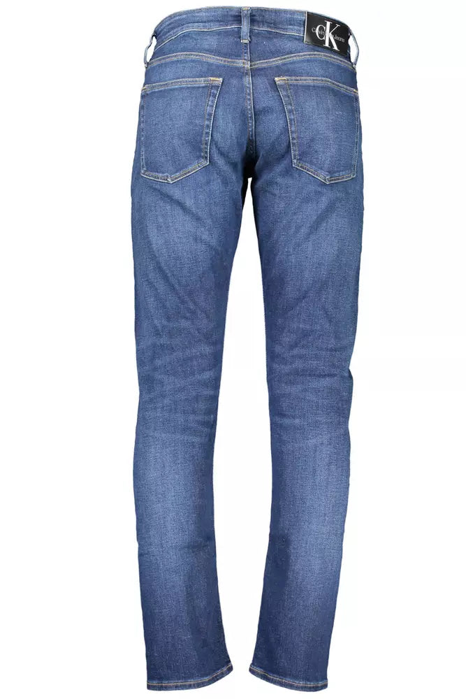 Calvin Klein Sleek Slim Fit Blue Jeans with Recycled Cotton