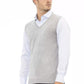 Alpha Studio Gray Viscose Men Vest