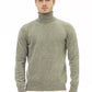 Alpha Studio Green Wool Men Sweater