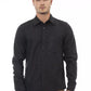 Alpha Studio Gray Wool Men Shirt