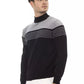 Alpha Studio Black Wool Men Sweater