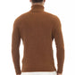 Alpha Studio Brown Alpaca Men Sweater