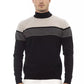 Alpha Studio Black Wool Men Sweater