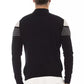 Alpha Studio Black Wool Men Sweater