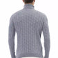 Alpha Studio Light Blue Wool Men Sweater