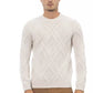 Alpha Studio Beige Merino Wool Men Sweater