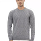 Alpha Studio Gray Wool Men Sweater