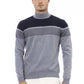 Alpha Studio Light Blue Viscose Men Sweater