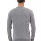 Alpha Studio Gray Wool Men Sweater