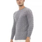 Alpha Studio Gray Wool Men Sweater