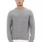 Alpha Studio Gray Cotton Men Sweater