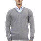 Alpha Studio Gray Cashmere Men Sweater