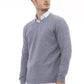 Alpha Studio Light Blue Wool Men Sweater