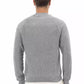 Alpha Studio Gray Cotton Men Sweater