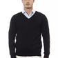 Alpha Studio Black Viscose Men Sweater