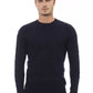 Alpha Studio Blue Wool Men Sweater