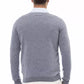 Alpha Studio Light Blue Wool Men Sweater