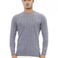 Alpha Studio Light Blue Viscose Men Sweater