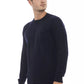 Alpha Studio Blue Viscose Men Sweater