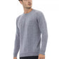 Alpha Studio Light Blue Viscose Men Sweater