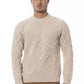 Alpha Studio Beige Merino Wool Men Sweater