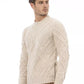 Alpha Studio Beige Merino Wool Men Sweater