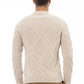 Alpha Studio Beige Merino Wool Men Sweater