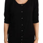 Dolce & Gabbana Elegant Black Crystal-Button Cardigan