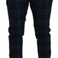 Dolce & Gabbana Elegant Plaid Wool Dress Pants