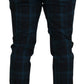 Dolce & Gabbana Elegant Plaid Wool Dress Pants