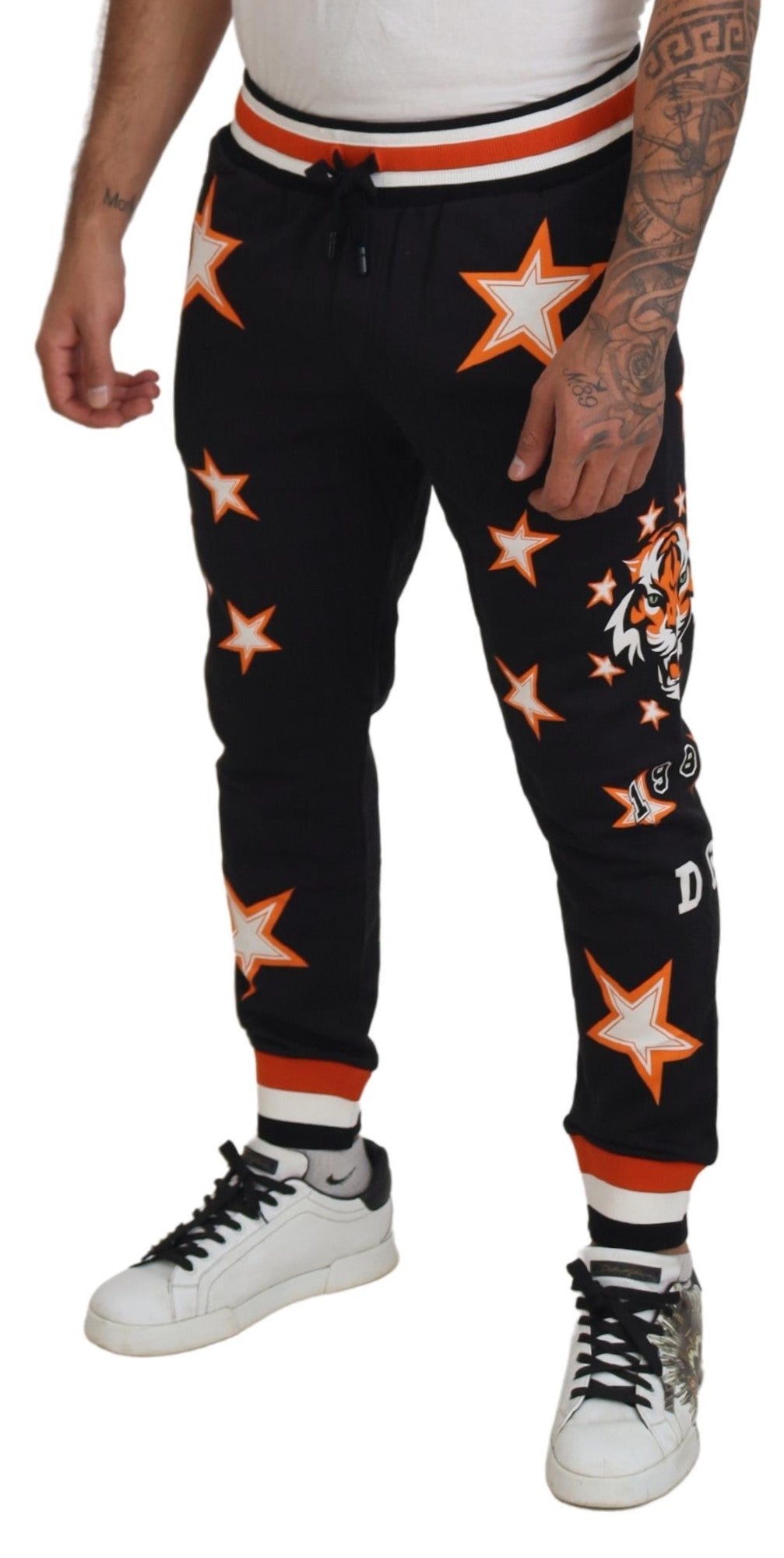 Dolce & Gabbana Elegant Black Star Casual Sweatpants