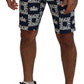 Dolce & Gabbana Casual Crown Print Chinos Shorts