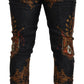 Dolce & Gabbana Baroque Crown Silk Sweatpants