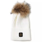 Refrigiwear Chic Ribbed Knit Pompom Winter Hat