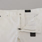 Dolce & Gabbana Elegant White Cotton Denim Jeans